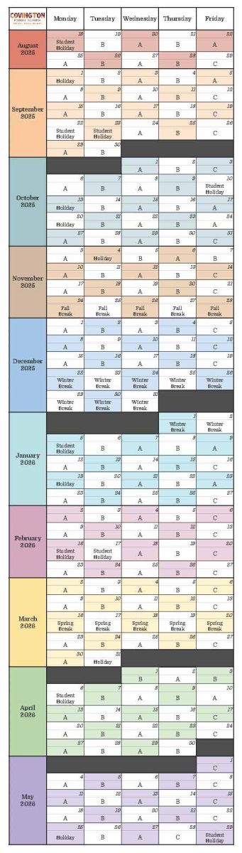 Calendar PDF posted above